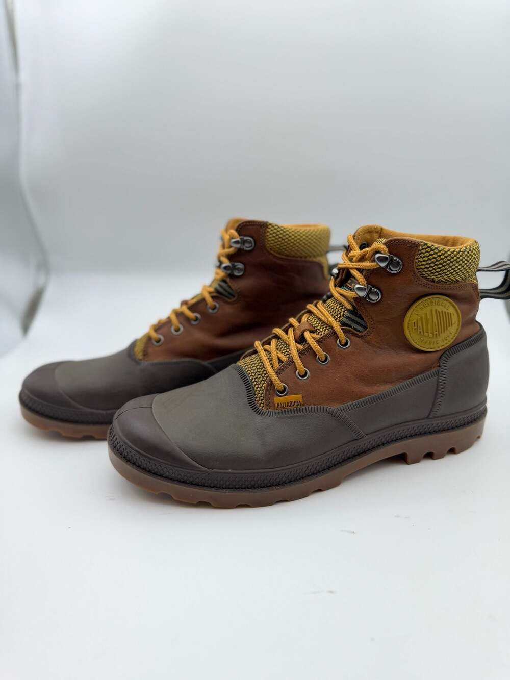 Palladium Sport Cuff WPN Waterproof Boots in Amber Gold and Chocolate